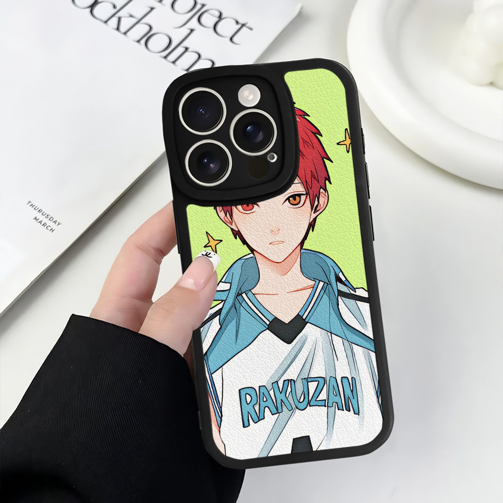 （画像用） ハイキュー!! Haikyu!! 【iPhone 16シリーズ対応】シリコンスマホケース（レザー調） 材質：シリコン